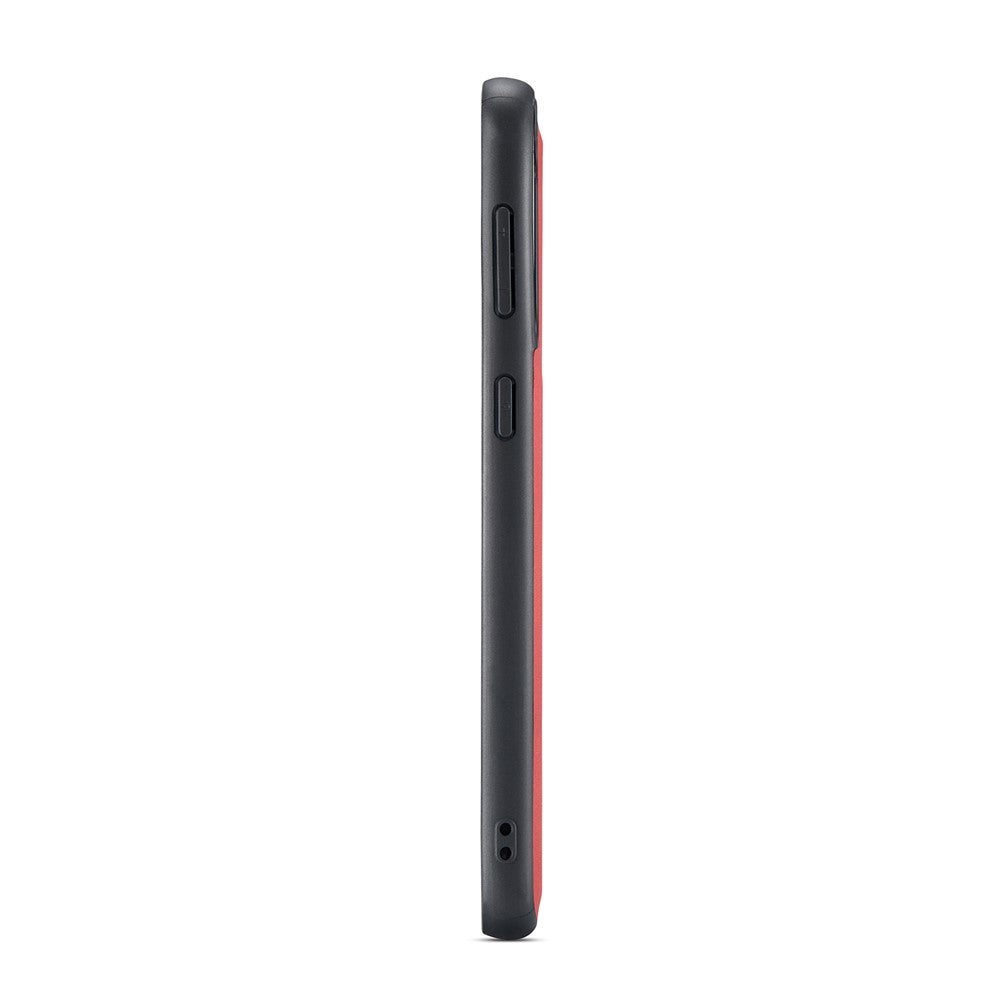 DG.MING För Samsung Galaxy S21 FE 5G Skal PU Läder Täckt PC + TPU Hybrid mobilskal