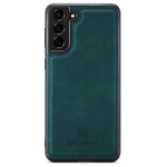 DG.MING För Samsung Galaxy S21 FE 5G Skal PU Läder Täckt PC + TPU Hybrid mobilskal