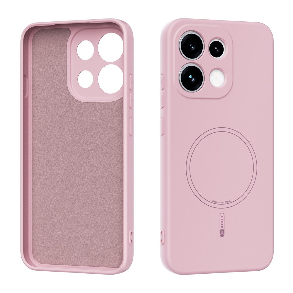 ABEEL Magnetfodral för Oppo Reno16 F 5G / Reno16 FS 5G Flytande Silikon Skinnkänsla Baksideskal