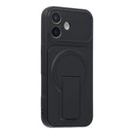 For iPhone 17 Case Invisible Kickstand Rubberized Acrylic + TPU Shockproof Phone Cover