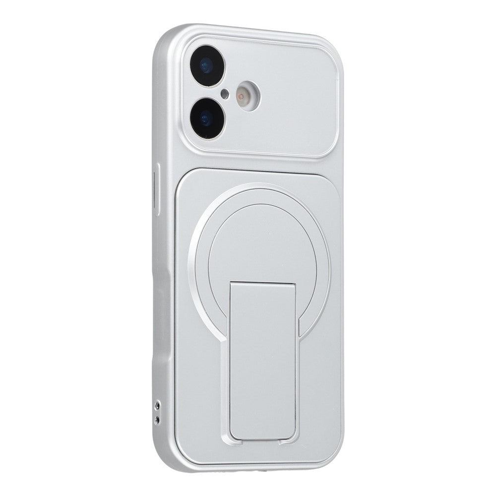 For iPhone 17 Case Invisible Kickstand Rubberized Acrylic + TPU Shockproof Phone Cover