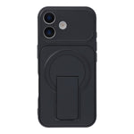 For iPhone 16 Case Invisible Kickstand Rubberized Acrylic + TPU Shockproof Phone Cover