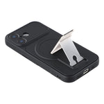 For iPhone 16 Case Invisible Kickstand Rubberized Acrylic + TPU Shockproof Phone Cover