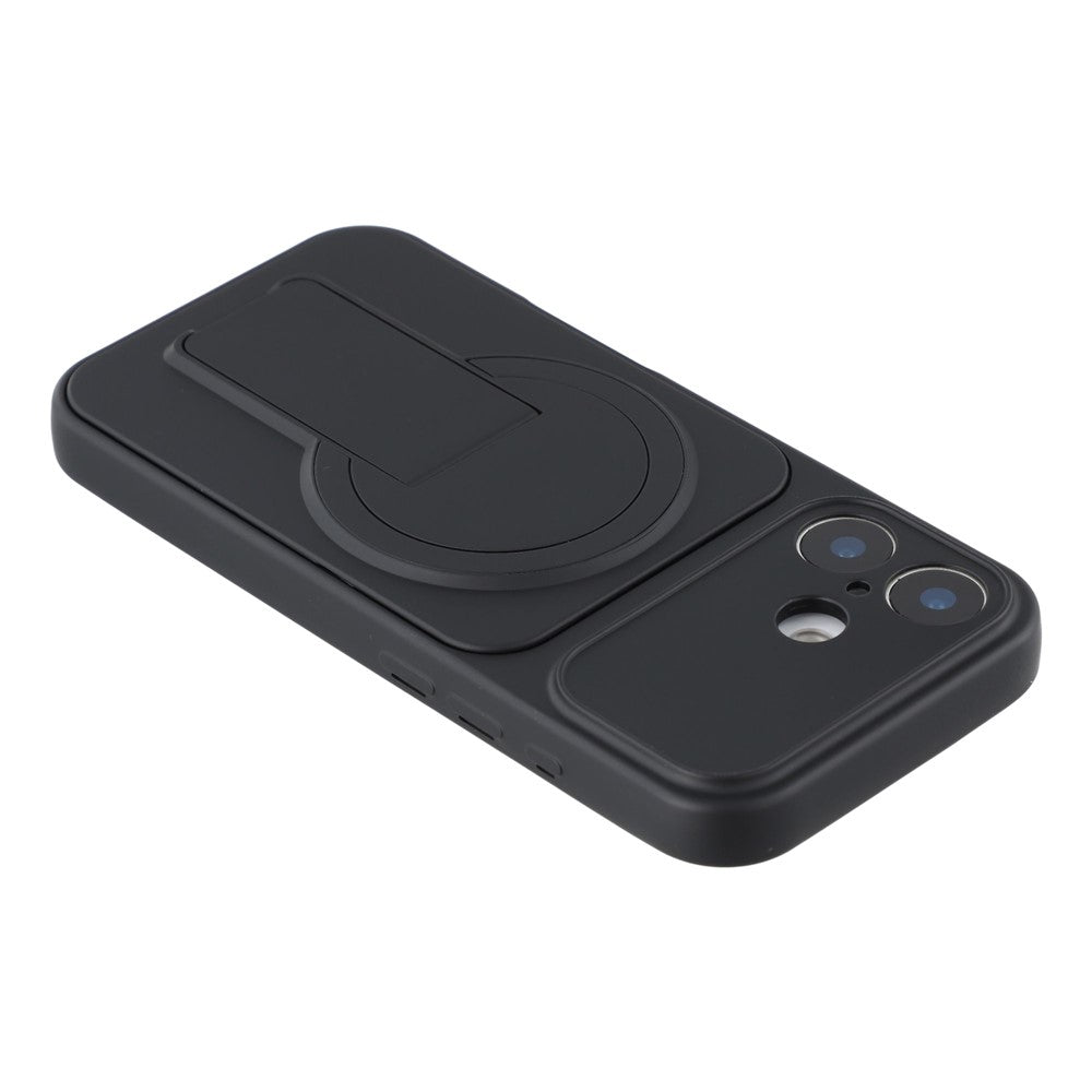 For iPhone 16 Case Invisible Kickstand Rubberized Acrylic + TPU Shockproof Phone Cover