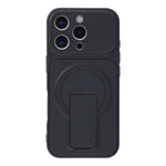 For iPhone 16 Pro Max Case Invisible Kickstand Rubberized Acrylic + TPU Shockproof Phone Cover