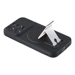 For iPhone 16 Pro Max Case Invisible Kickstand Rubberized Acrylic + TPU Shockproof Phone Cover
