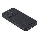 For iPhone 16 Pro Max Case Invisible Kickstand Rubberized Acrylic + TPU Shockproof Phone Cover