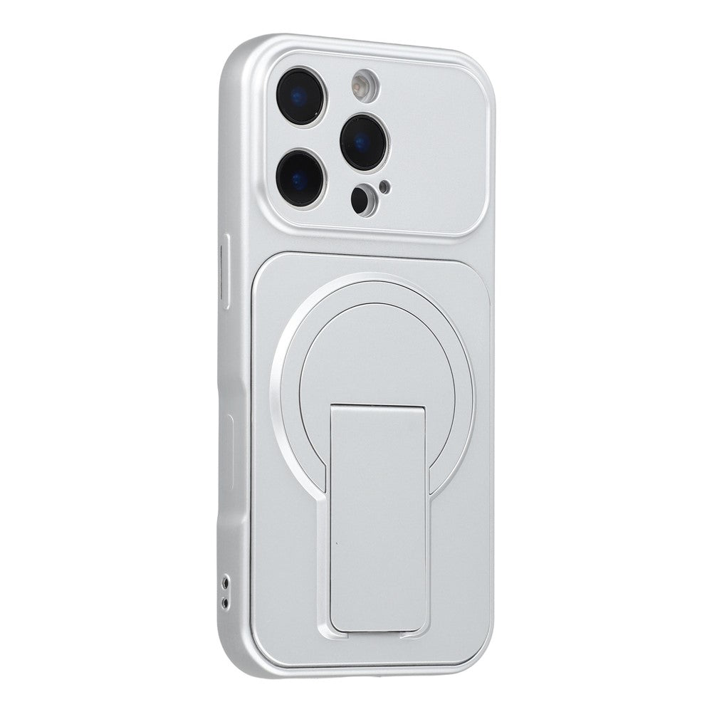 For iPhone 16 Pro Max Case Invisible Kickstand Rubberized Acrylic + TPU Shockproof Phone Cover