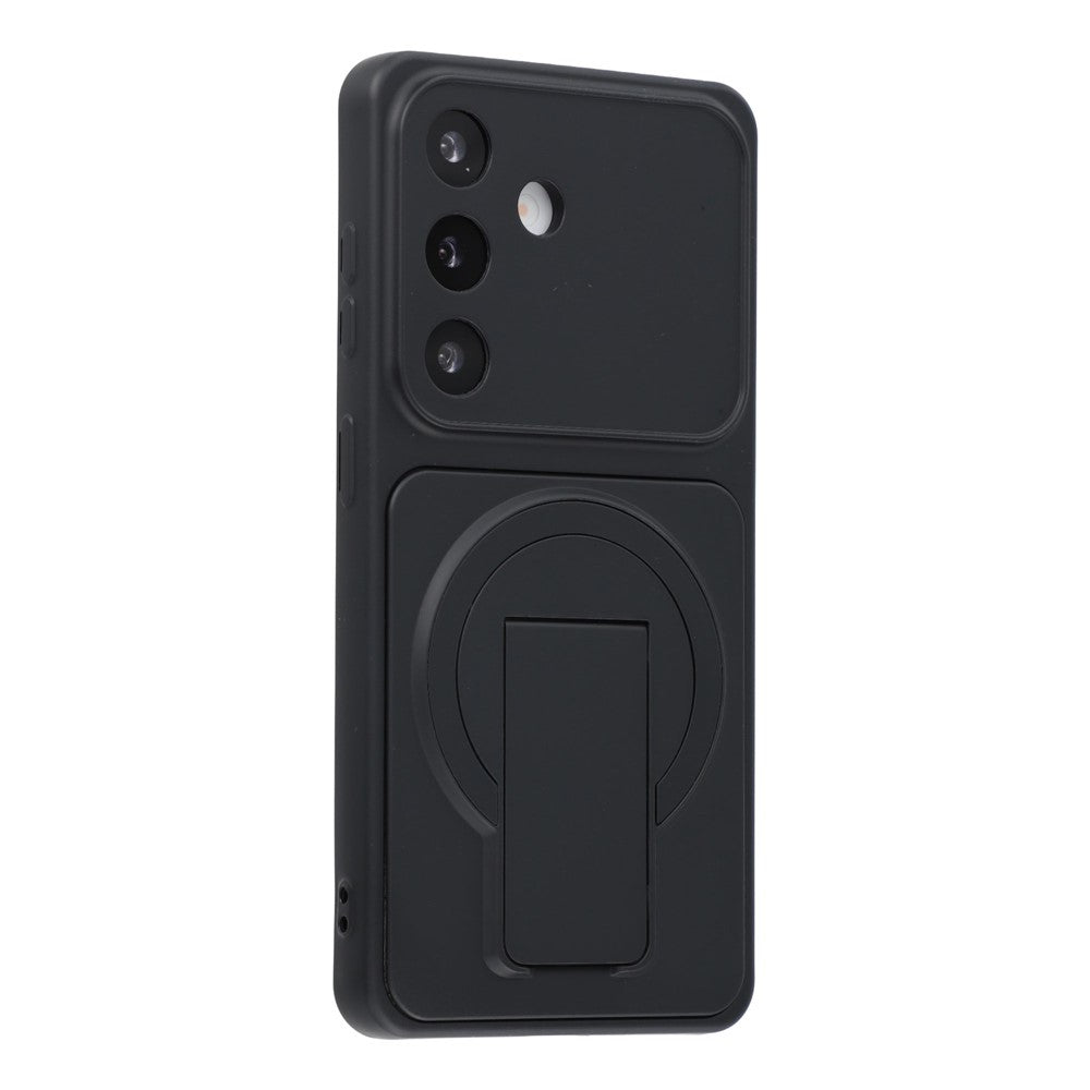Til Samsung Galaxy S25 Cover Usynligt Støtteben Gummibelagt Akryl + TPU Stødsikkert Telefoncover