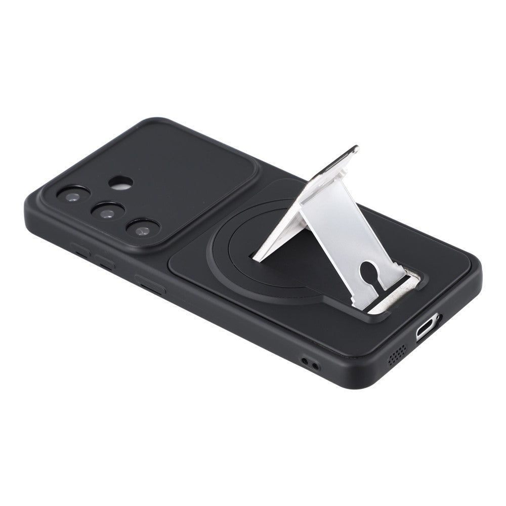 Til Samsung Galaxy S25+ Cover Usynlig Støttefod Gummibelagt Akryl + TPU Stødsikkert Telefoncover