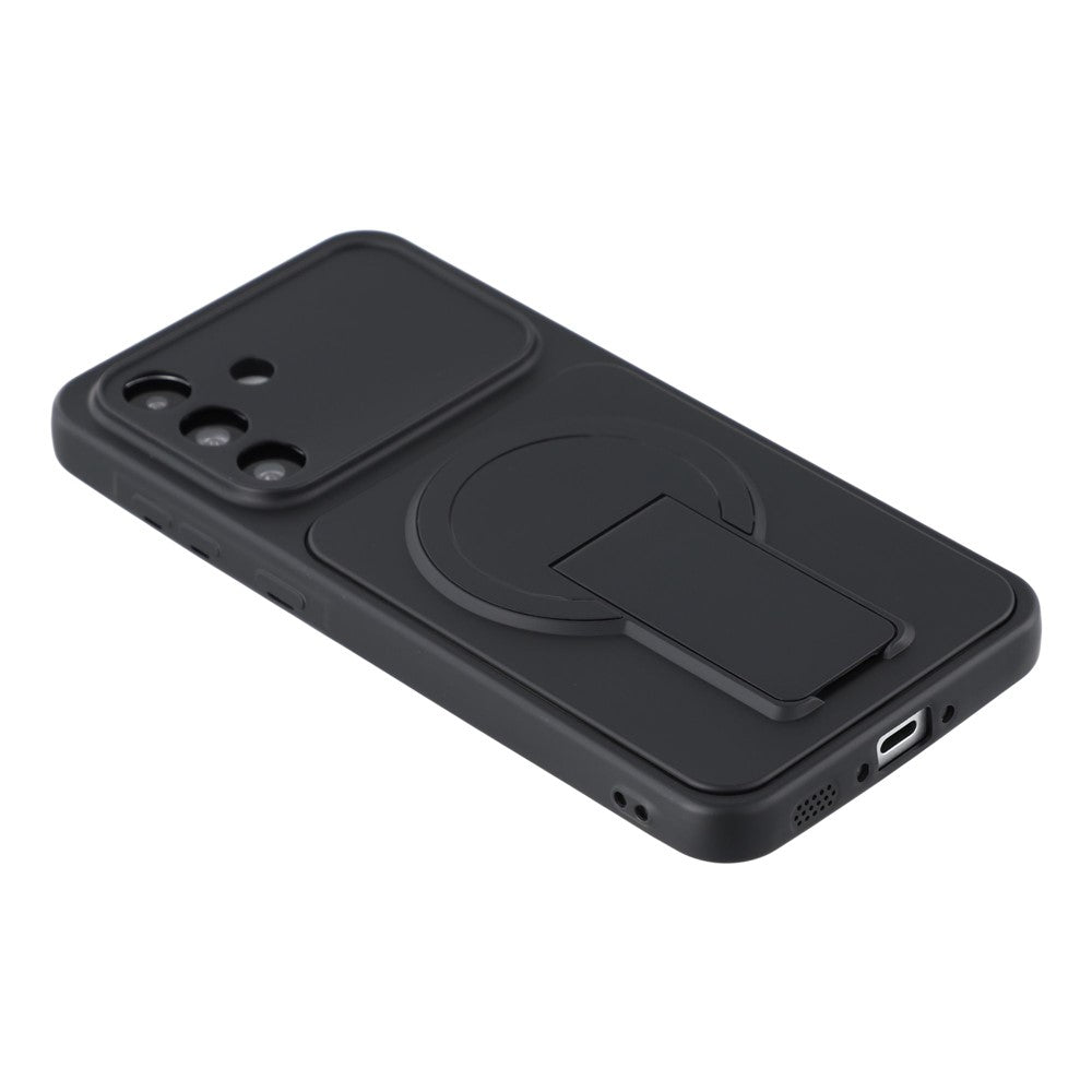 For Samsung Galaxy A36 5G Case Invisible Kickstand Rubberized Acrylic + TPU Shockproof Phone Cover