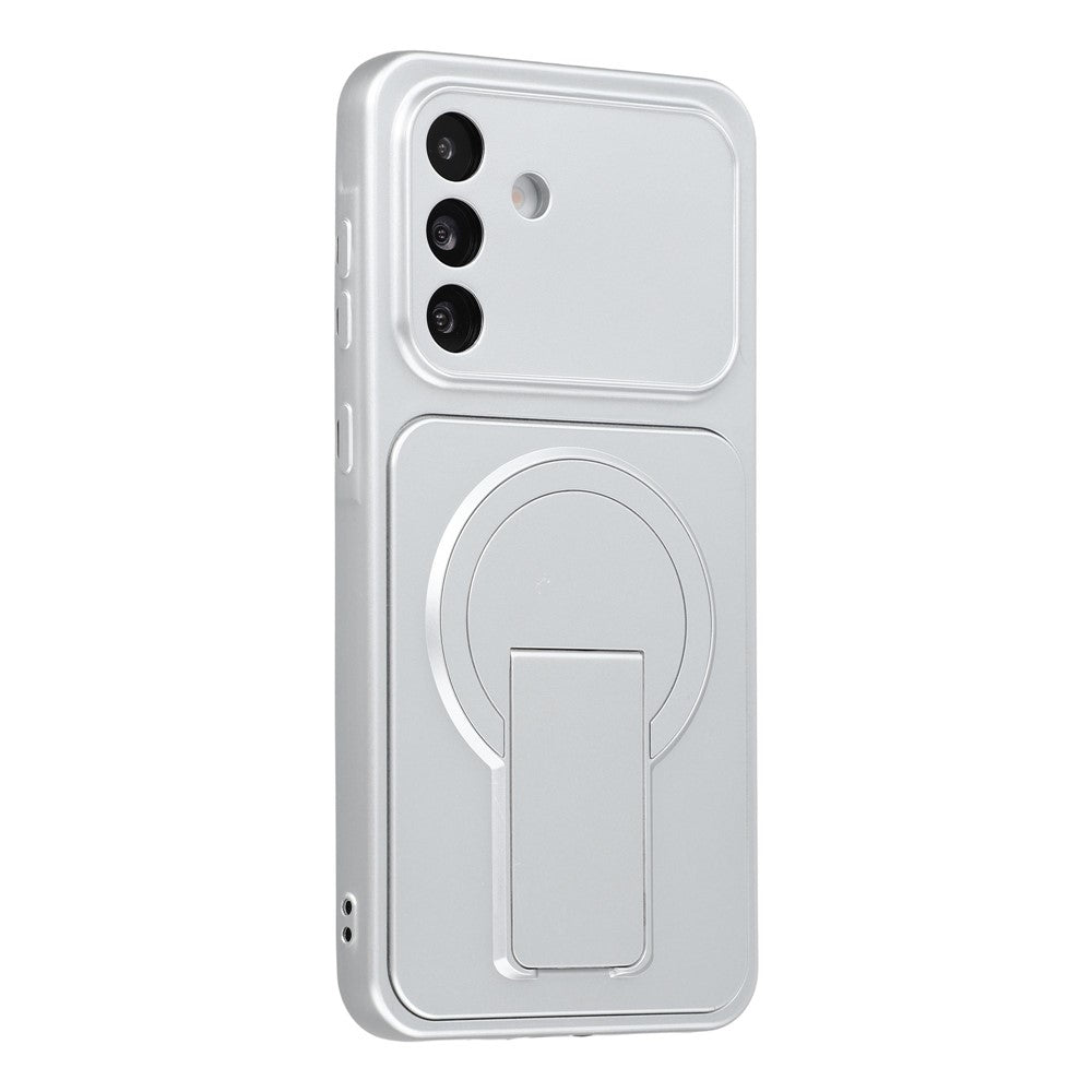 For Samsung Galaxy A36 5G Case Invisible Kickstand Rubberized Acrylic + TPU Shockproof Phone Cover