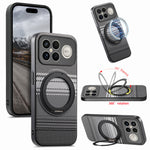 Xiaomi Redmi K90 Pro Max 5G / Xiaomi Poco F8 Ultra magnetisk cover med roterende stativ, PU-læder + TPU-mobilcover