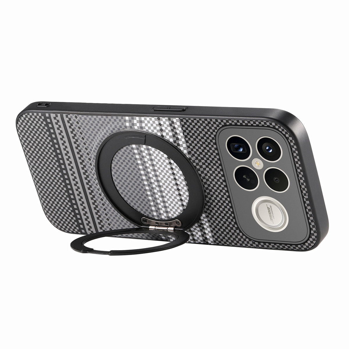 Xiaomi Redmi K90 Pro Max 5G / Xiaomi Poco F8 Ultra magnetisk cover med roterende stativ, PU-læder + TPU-mobilcover