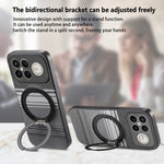 Xiaomi Redmi K90 Pro Max 5G / Xiaomi Poco F8 Ultra magnetisk cover med roterende stativ, PU-læder + TPU-mobilcover