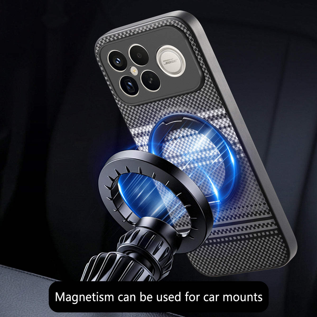 Xiaomi Redmi K90 Pro Max 5G / Xiaomi Poco F8 Ultra magnetisk cover med roterende stativ, PU-læder + TPU-mobilcover