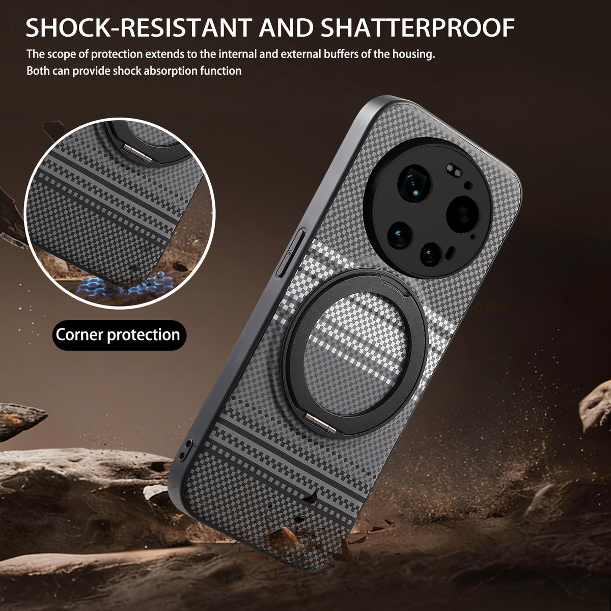 For Xiaomi 17 Ultra 5G Magnetic Case Rotation Kickstand PU Leather + TPU Phone Cover