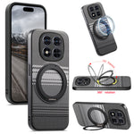For Xiaomi Redmi Note 15 Pro 5G (Global) Magnetic Case Rotation Kickstand PU Leather + TPU Phone Cover