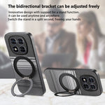 For Xiaomi Redmi Note 15 Pro 5G (Global) Magnetic Case Rotation Kickstand PU Leather + TPU Phone Cover