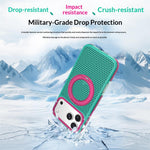 For iPhone 18 Pro / 17 Pro Case Magnetic Kickstand PC+TPU+TPE Honeycomb Cooling Phone Cover