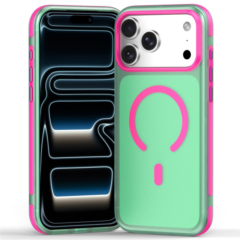 Magnetiskt skal för iPhone 18 Pro Max / 17 Pro Max, PC+TPU+TPE, mjukt mobilfodral