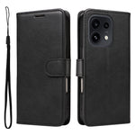 For Oppo Reno16 5G (Global) / Oppo Reno16 Pro 5G (Global) Leather Wallet Case with Strap Solid Color Phone Stand Cover