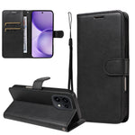 For Oppo Reno16 5G (Global) / Oppo Reno16 Pro 5G (Global) Leather Wallet Case with Strap Solid Color Phone Stand Cover