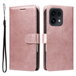For Oppo Reno16 5G (Global) / Oppo Reno16 Pro 5G (Global) Leather Wallet Case with Strap Solid Color Phone Stand Cover