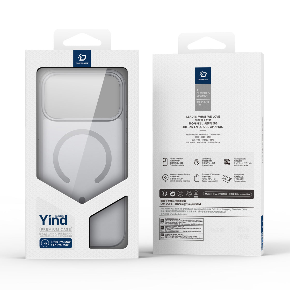 DUX DUCIS Yind iPhone 17 Pro Max / 18 Pro Max Skal MagSafe - Grå