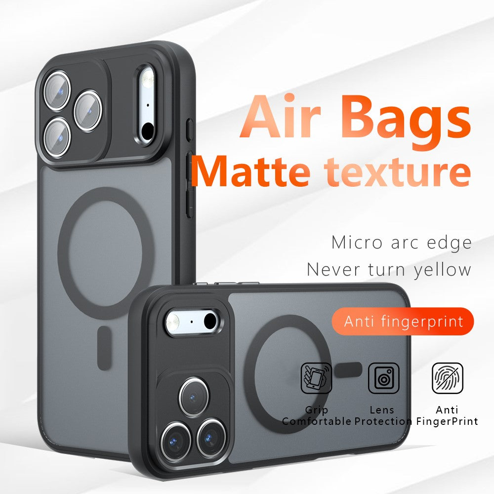 For iPhone 18 Pro / 17 Pro Magnetic Case TPU + PC Matte Skin Touch Phone Cover