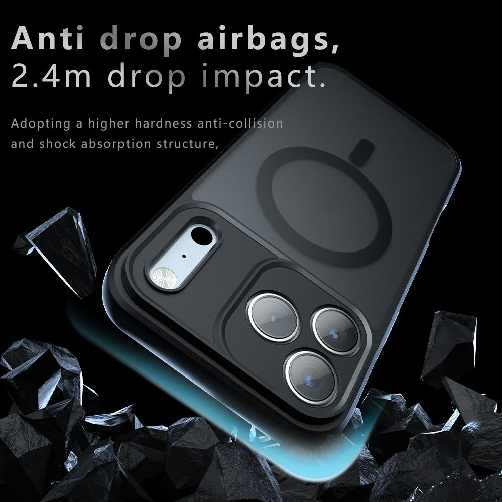 For iPhone 18 Pro / 17 Pro Magnetic Case TPU + PC Matte Skin Touch Phone Cover