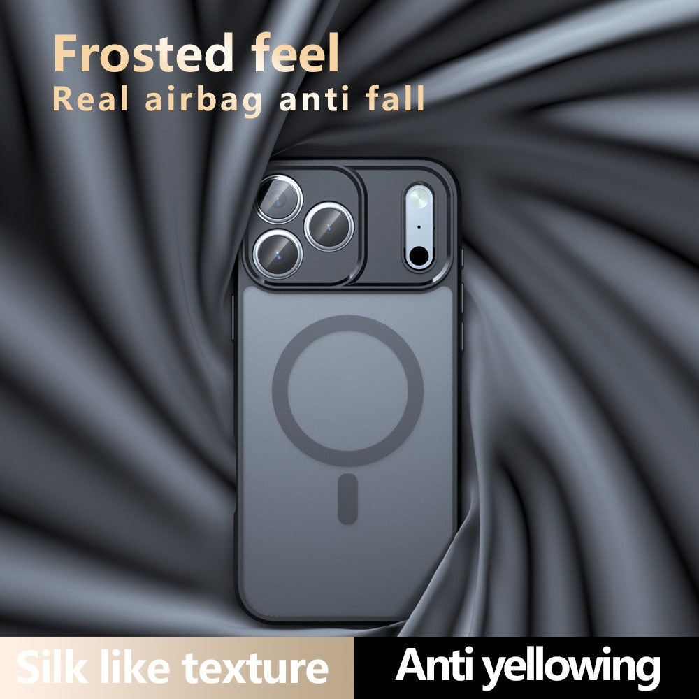 For iPhone 18 Pro / 17 Pro Magnetic Case TPU + PC Matte Skin Touch Phone Cover