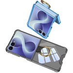 GKK For Samsung Galaxy Z Flip8 Case Airbag Drop Proof TPU Phone Cover with Ring Kickstand / Screen Film
