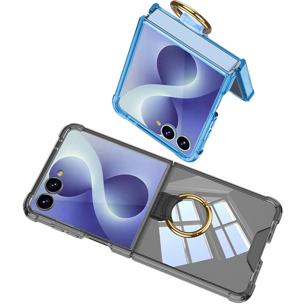 GKK Skal för Samsung Galaxy Z Flip8, stötsäkert TPU-skal med krockkudde och stötsäkert ringstöd