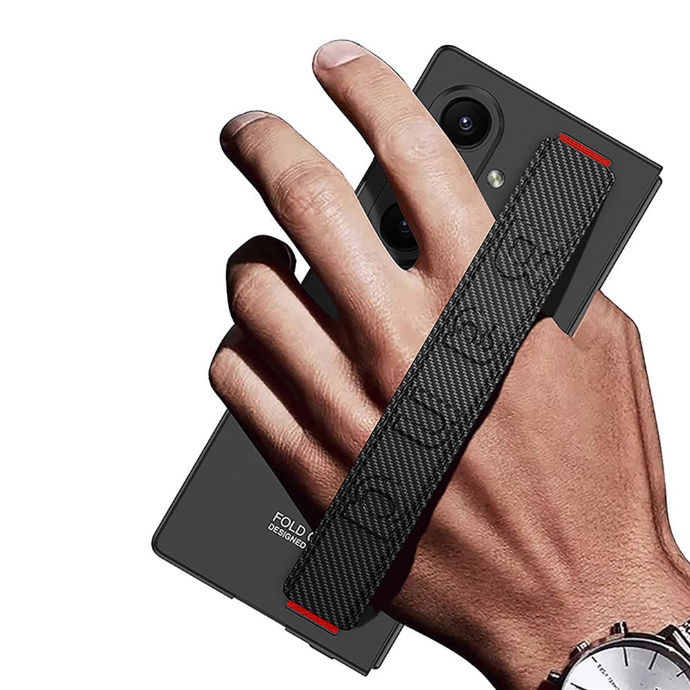 GKK For Samsung Galaxy Z Fold8 Ultra Case Wristband Foldable PC Phone Cover with Front Screen Protector
