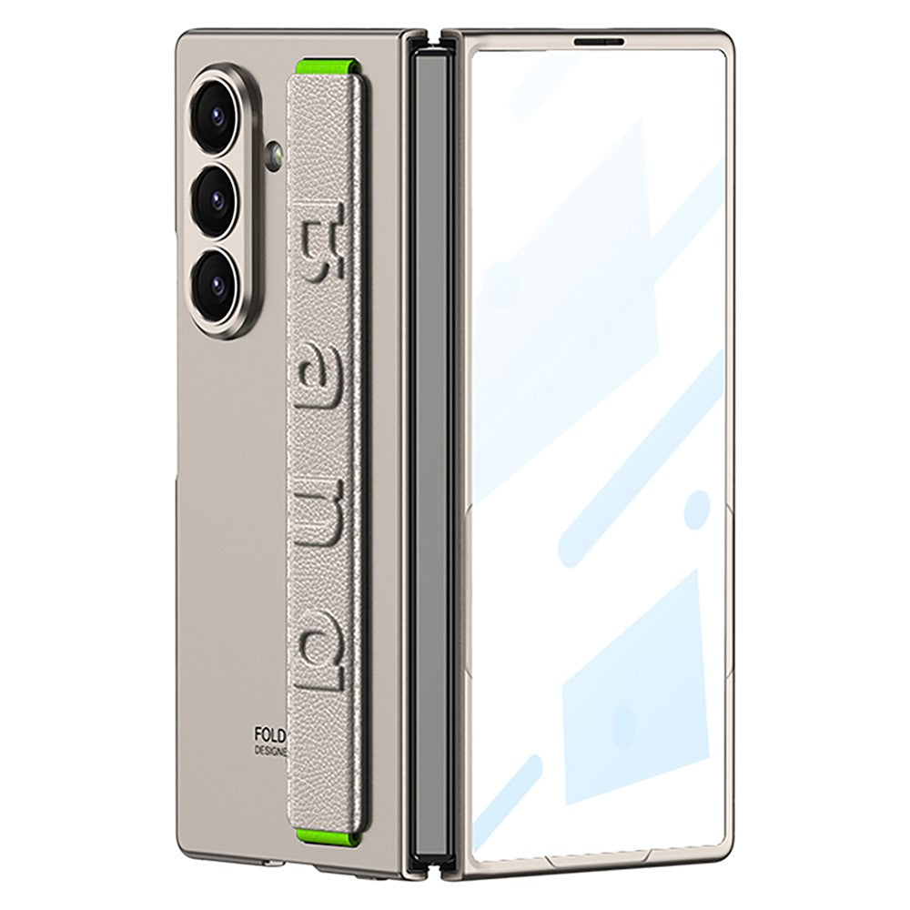 GKK For Samsung Galaxy Z Fold8 Ultra Case Wristband Foldable PC Phone Cover with Front Screen Protector