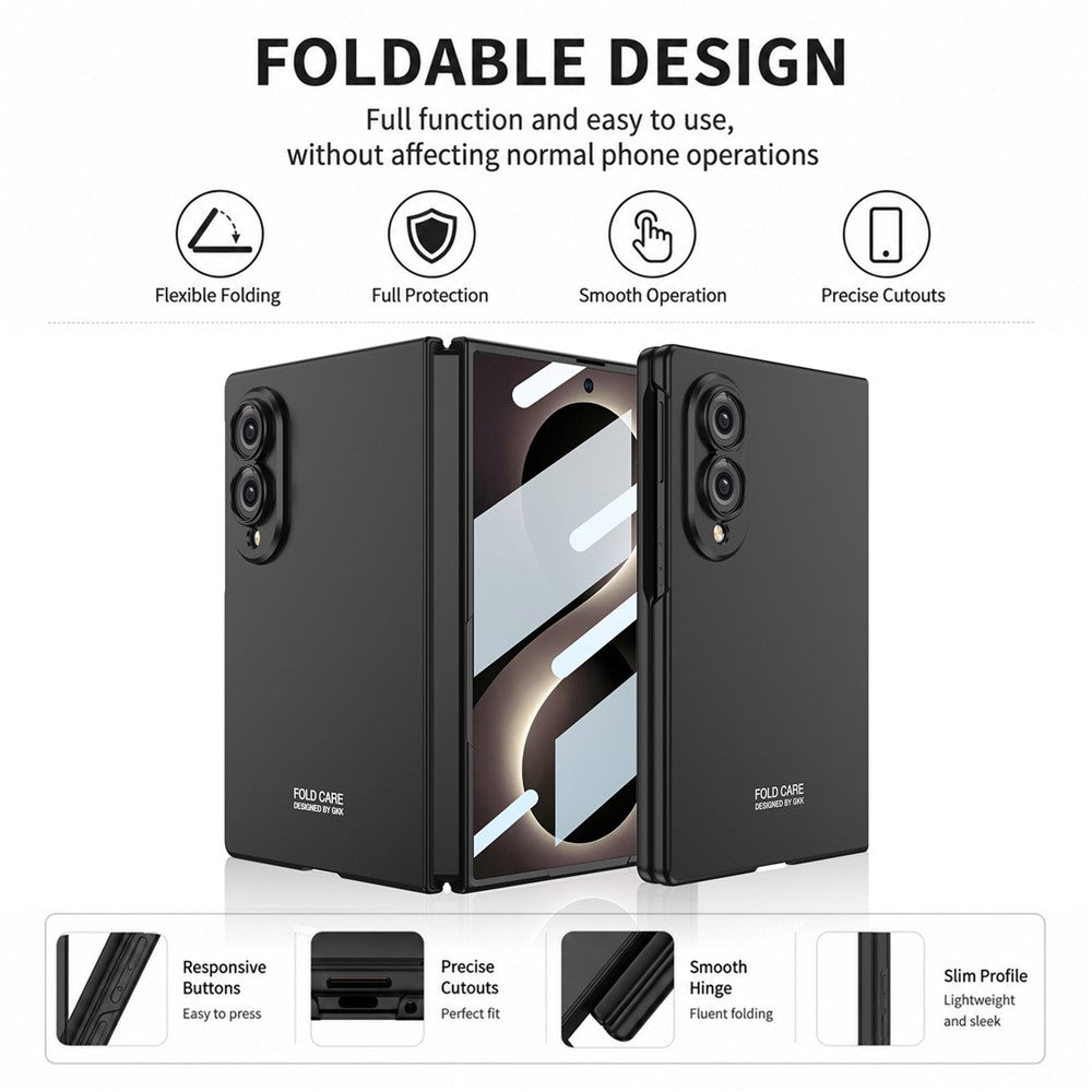 GKK til Samsung Galaxy Z Fold8 cover hårdt pc-telefoncover med skærmbeskyttelsesfilm af hærdet glas