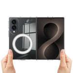 For Samsung Galaxy Z Fold8 Clear Phone Magnetic Case TPU + Acrylic Back Cover