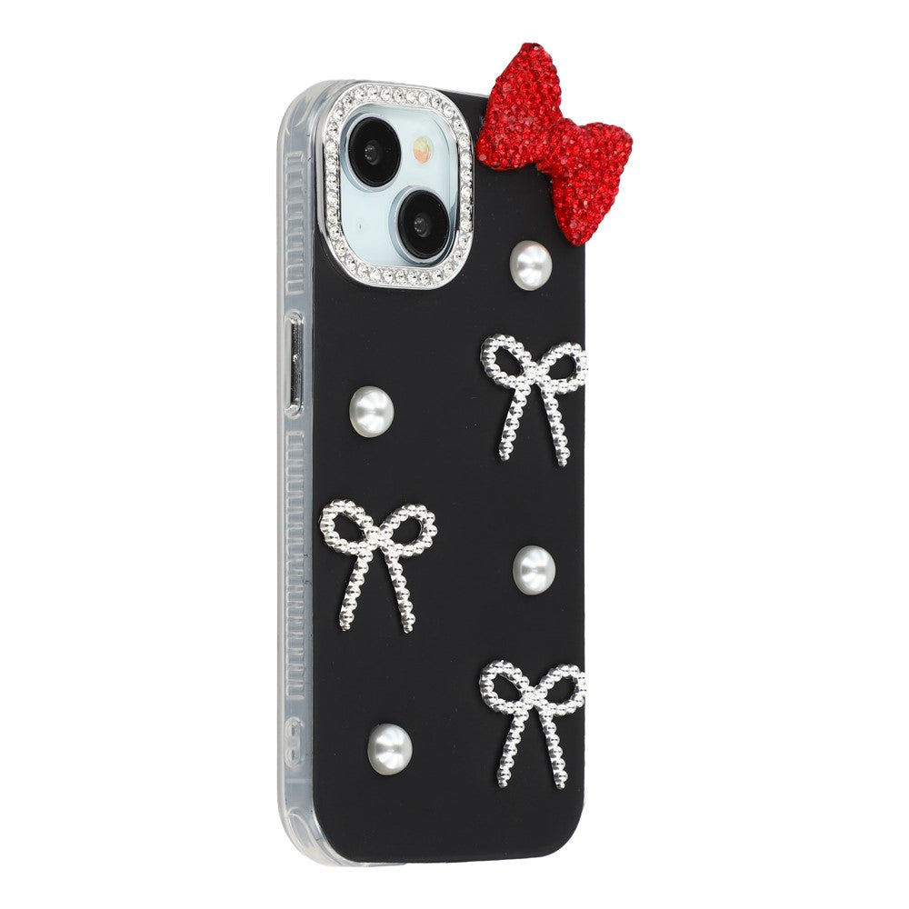 For iPhone 15 Case PC + TPU IMD Phone Cover with Electroplated Camera Frame