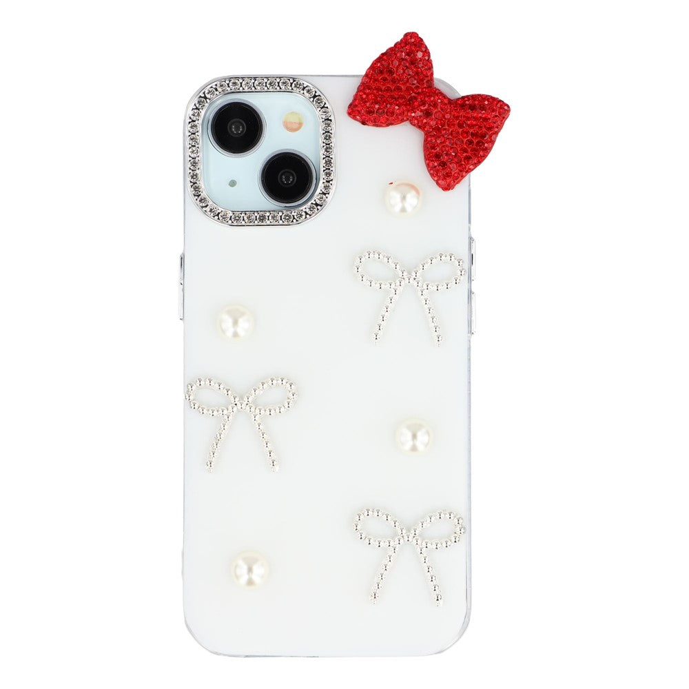 For iPhone 15 Case PC + TPU IMD Phone Cover with Electroplated Camera Frame