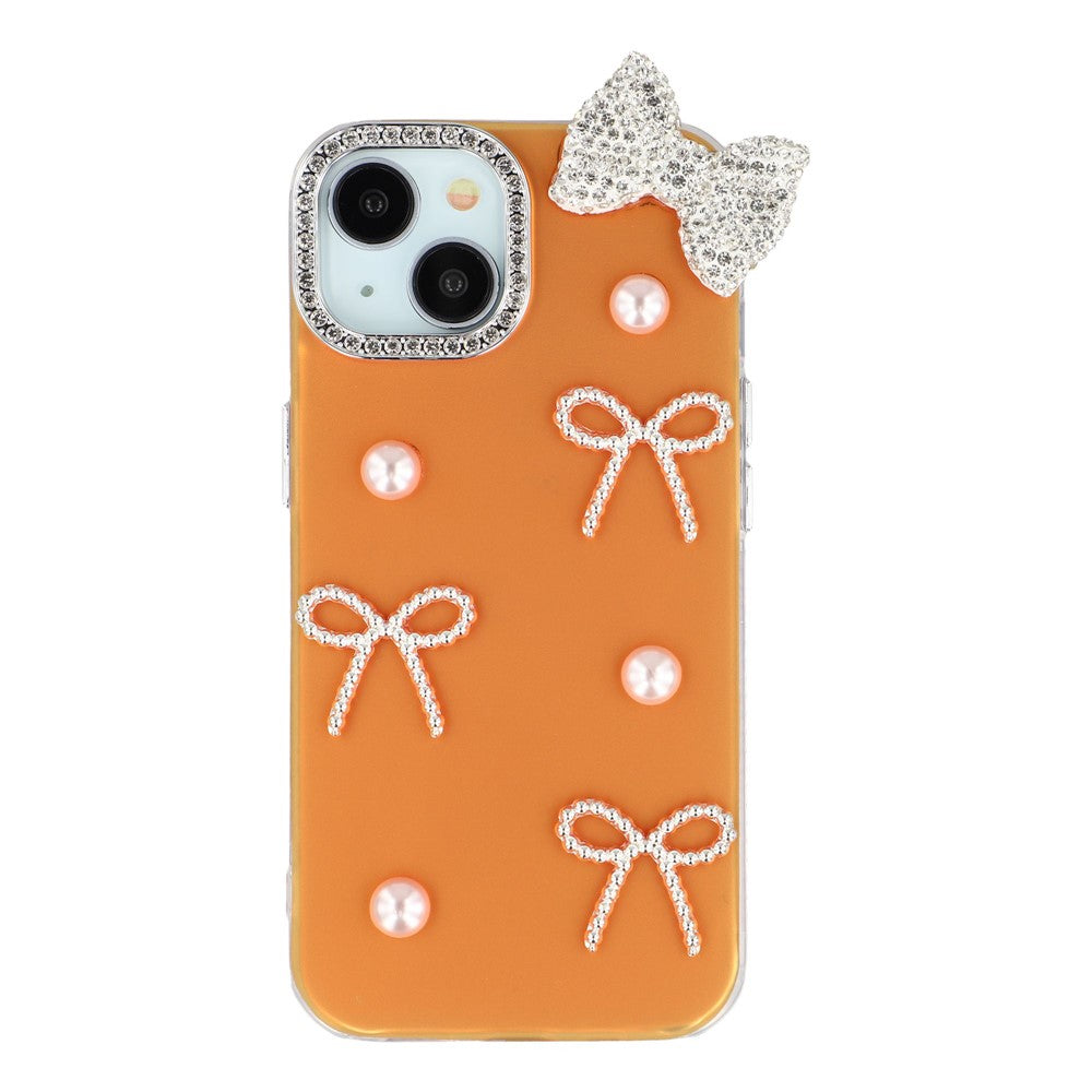 For iPhone 15 Case PC + TPU IMD Phone Cover with Electroplated Camera Frame