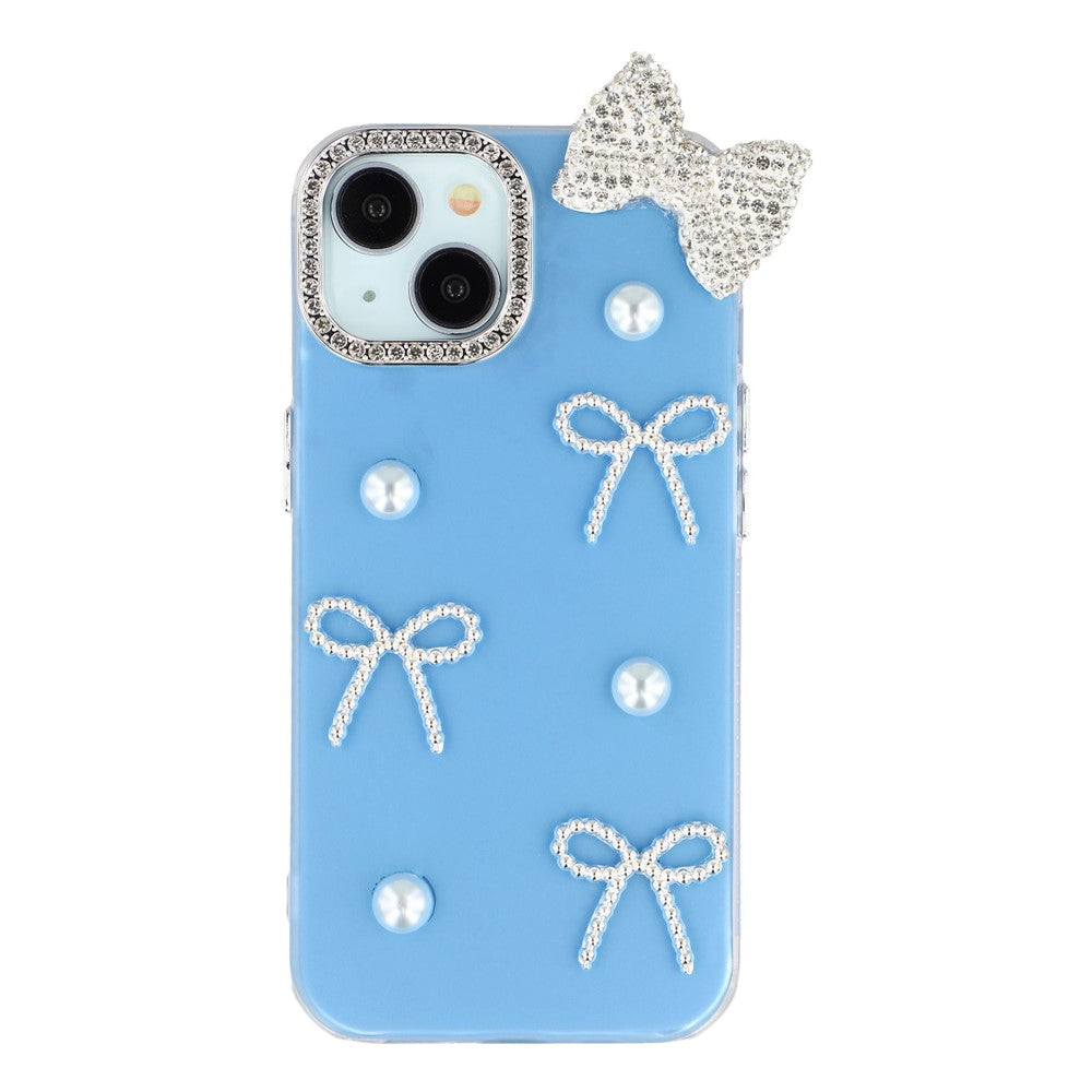 For iPhone 15 Case PC + TPU IMD Phone Cover with Electroplated Camera Frame