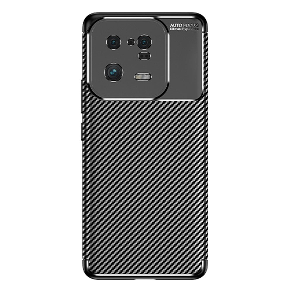 For Xiaomi 13 Pro 5G Anti-Scratch Carbon Fiber Texture Phone Case Soft TPU Drop-proof Mobile Phone Cover