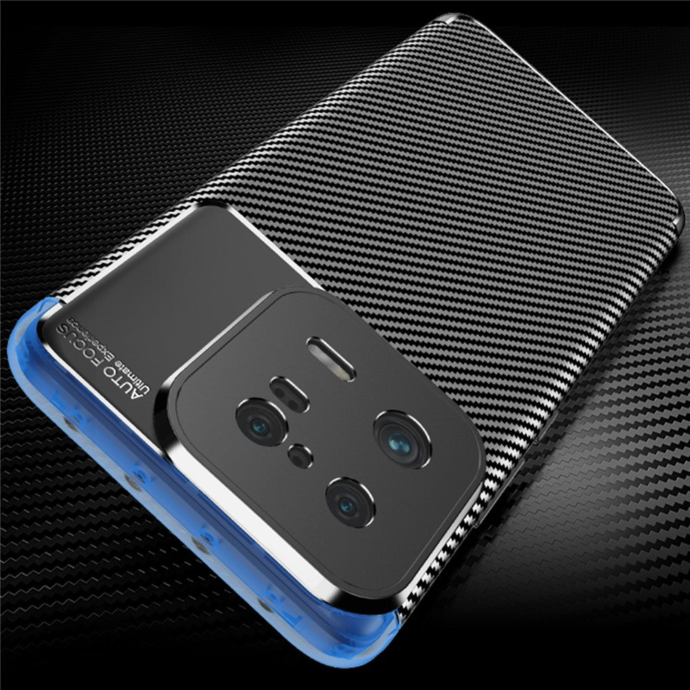 For Xiaomi 13 Pro 5G Anti-Scratch Carbon Fiber Texture Phone Case Soft TPU Drop-proof Mobile Phone Cover