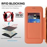 For iPhone 18 Pro Max Magnetic Case RFID Blocking Card Slots Leather Cover