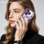 For iPhone 18 Pro Magnetic Case RFID Blocking Card Holder Rhombus PU Leather Phone Cover with Lens Film