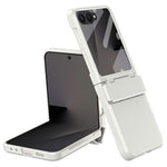 Til Samsung Galaxy Z Flip8 Cover Hard PC Telefoncover med hærdet glas bagskærmbeskytter