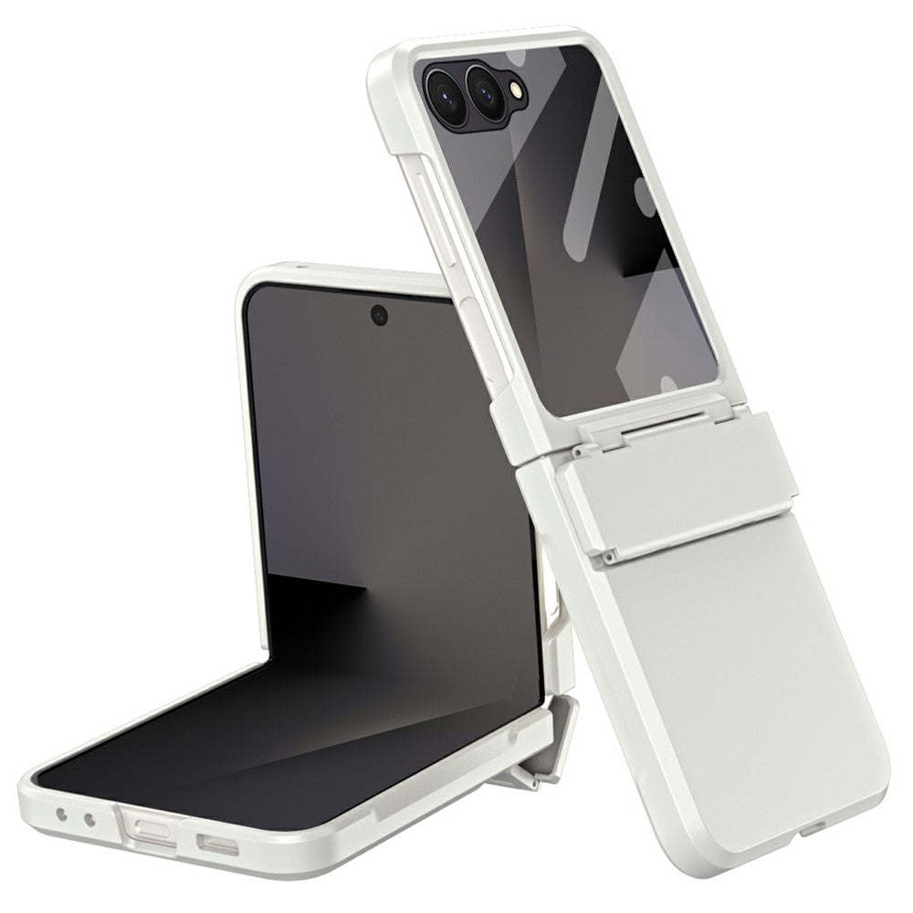 Til Samsung Galaxy Z Flip8 Cover Hard PC Telefoncover med hærdet glas bagskærmbeskytter