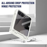 Til Samsung Galaxy Z Flip8 Cover Hard PC Telefoncover med hærdet glas bagskærmbeskytter