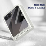 Til Samsung Galaxy Z Flip8 Cover Hard PC Telefoncover med hærdet glas bagskærmbeskytter